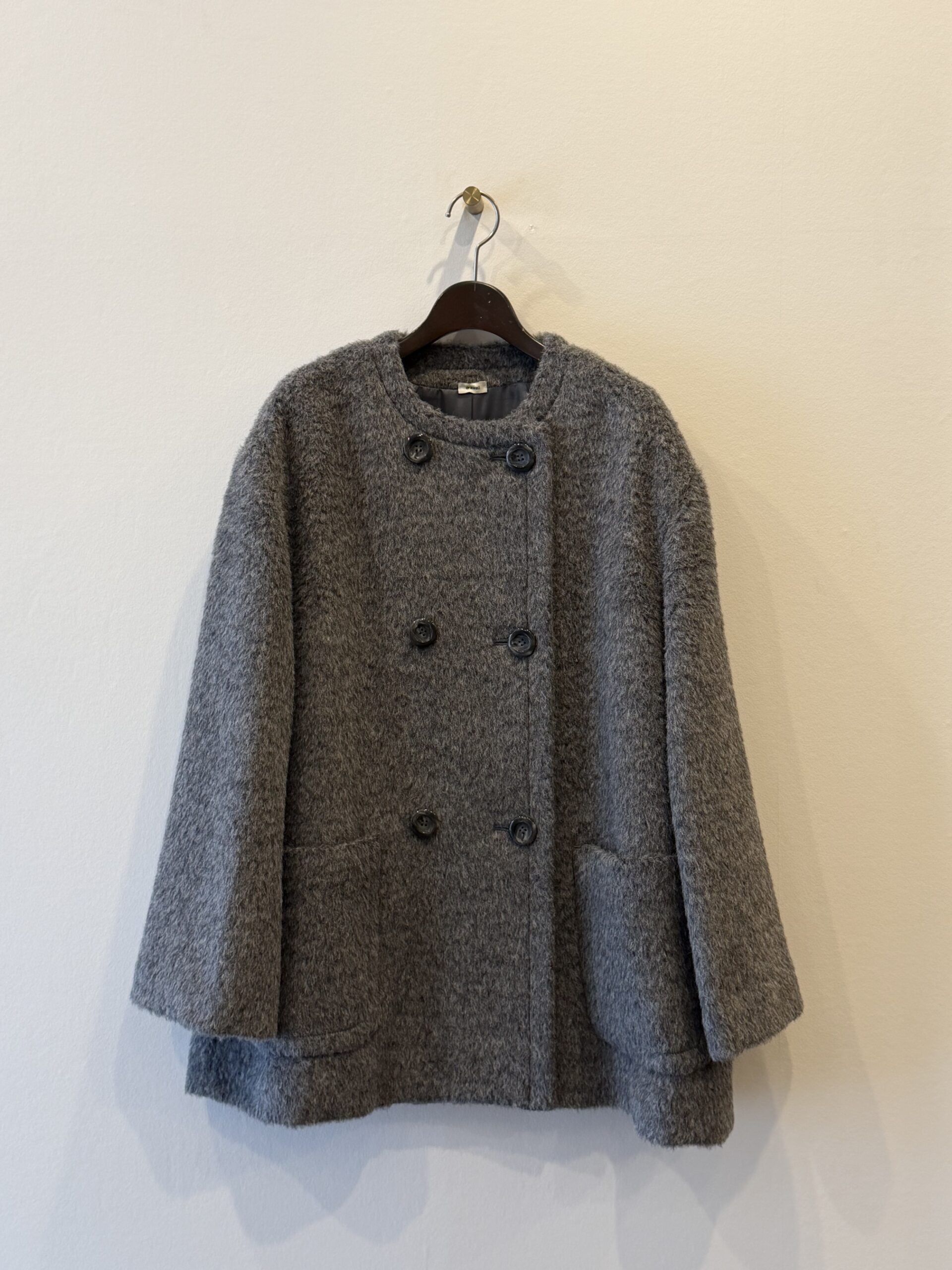 drawell ドロウェル　アルパカ　シャギー　ウール　コート drawell ドロウェル コート ダブルブレスト ロング シャギー アルパカ